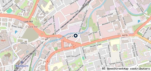 Map showing the location of The Garage Blackburn