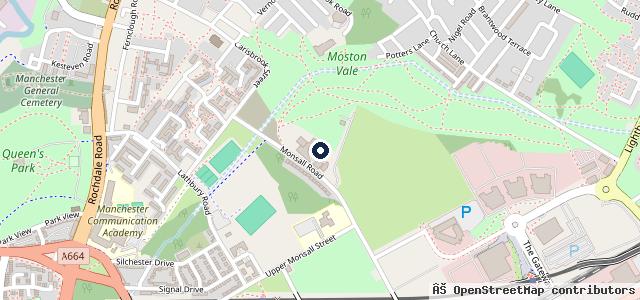 Map showing the location of Monsall Motor Services