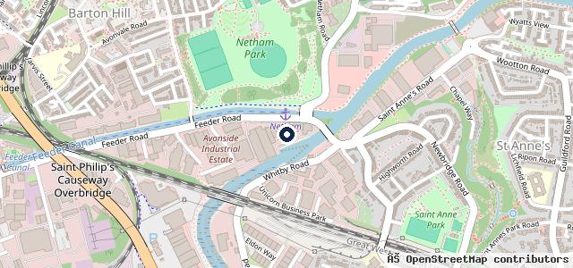 Map showing the location of Bristol Audi