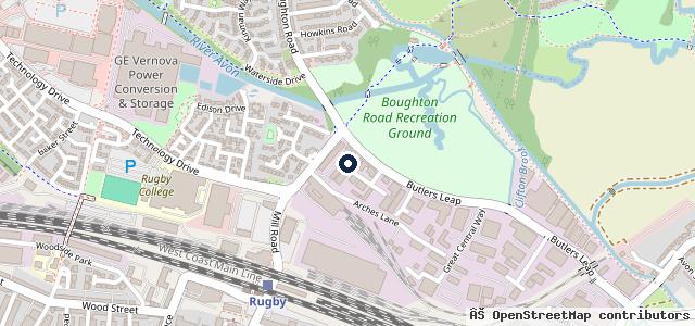 Map showing the location of Arches Lane Garage