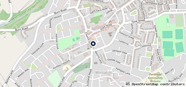 Map showing the location of Winlaton Garage