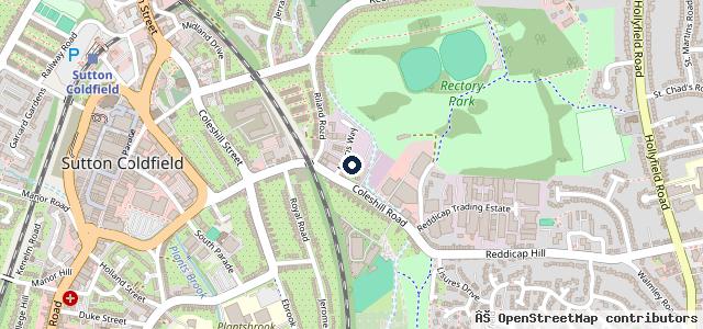Map showing the location of Sutton Coldfield Mot & Service Car Centre