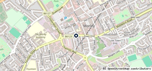 Map showing the location of Autofleet services mobile mechanic Leeds