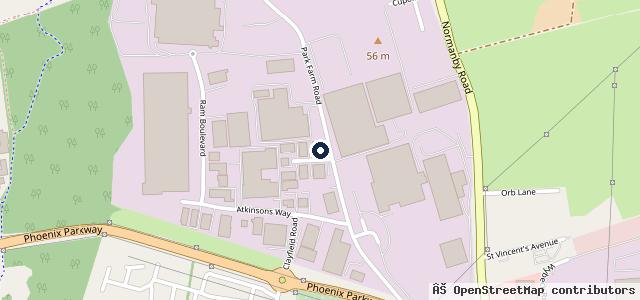 Map showing the location of Foxhills Autos