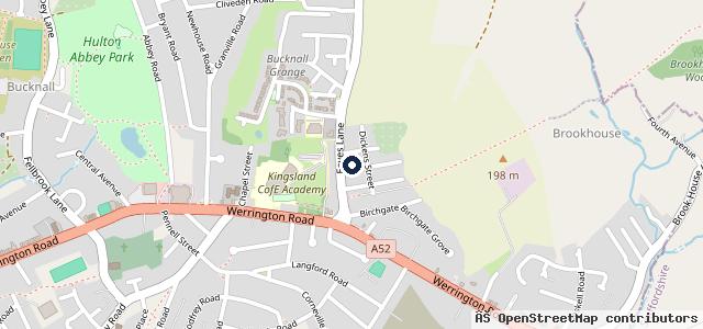 Map showing the location of Townsend Garage