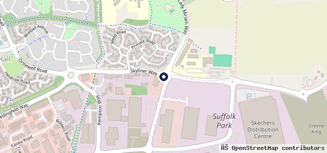 Map showing the location of Bury St Edmunds Audi