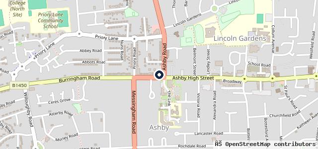 Map showing the location of Ashby Auto Care