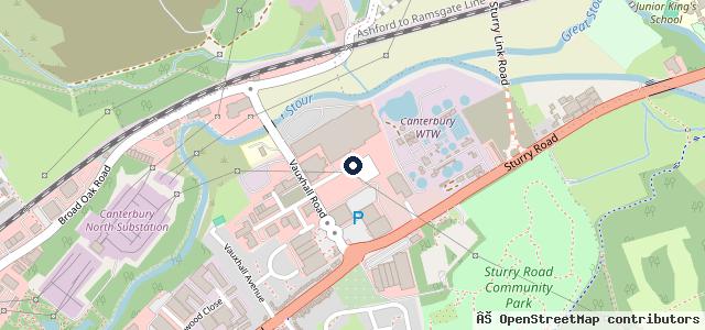 Map showing the location of Canterbury Mazda