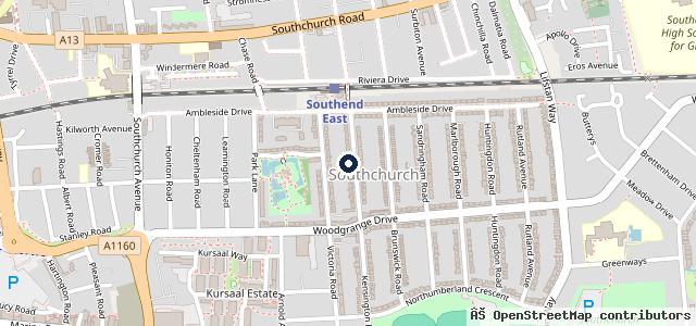 Map showing the location of Shirleys Tyres
