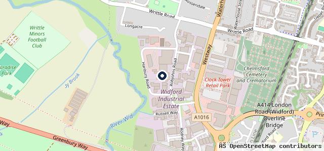 Map showing the location of Lookers Ford Chelmsford