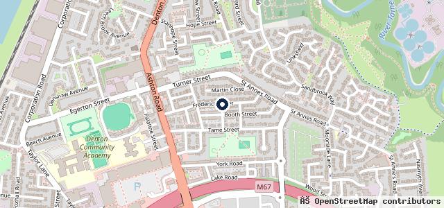 Map showing the location of Crown Point Mot Centre