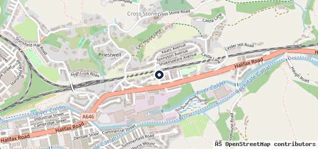 Map showing the location of Hoyles of Todmorden - Sales, servicing and repairs | Todmorden