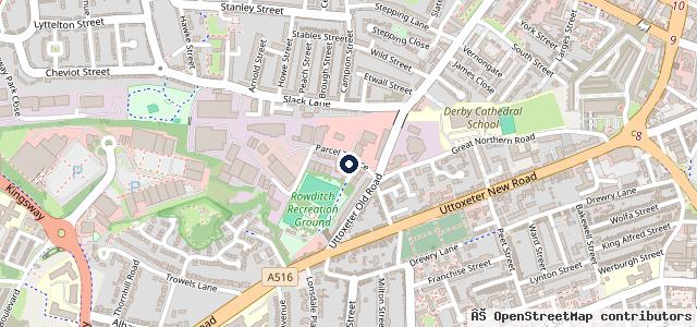Map showing the location of Derby Car Repair Servicing & DPF Cleaning Centre