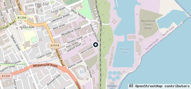 Map showing the location of Eastend M O T's