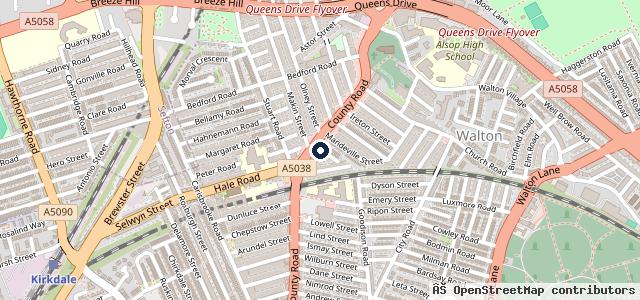 Map showing the location of E. B. Jones Garage & MOT Centre