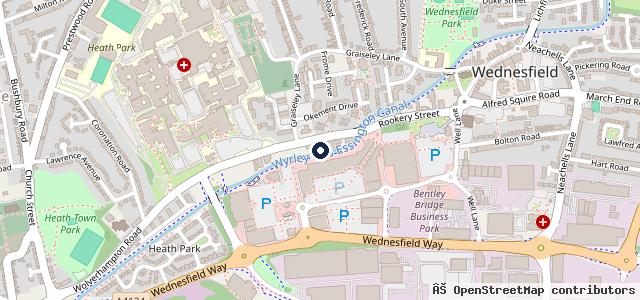 Map showing the location of Service My Vehicle Wednesfield (Eurofit Autocentres)