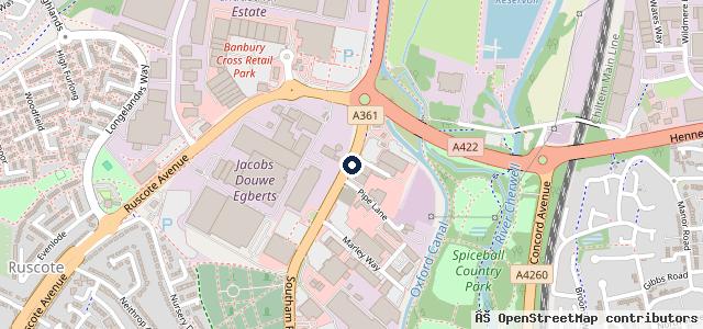 Map showing the location of Evans Halshaw Citroen Authorised Repair Centre Banbury