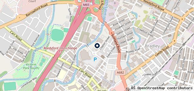Map showing the location of Forest Street Mot and Garage