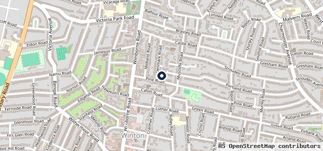Map showing the location of Winton Forge MOT Centre