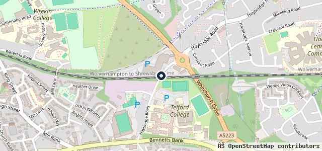 Map showing the location of Furrows Ford Telford