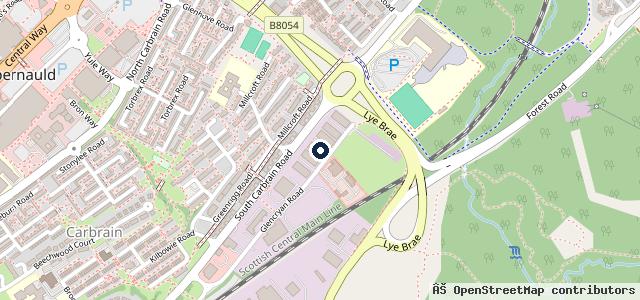 Map showing the location of Glencryan MOT Centre