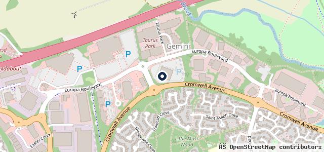 Map showing the location of Arnold Clark Warrington Motorstore (Westbrook)