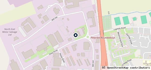 Map showing the location of Peterlee Auto Electrics