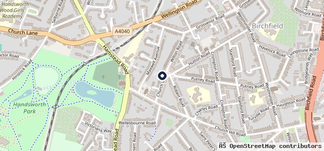 Map showing the location of Handsworth Auto Engineering