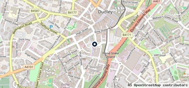 Map showing the location of HiQ Tyres & Autocare Dudley