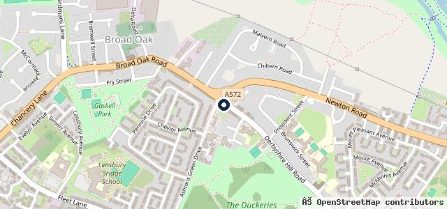 Map showing the location of Horseshoe Garage