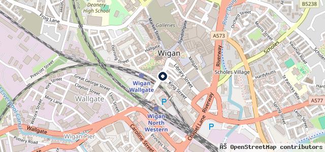 Map showing the location of Marus Bridge M O T Centre
