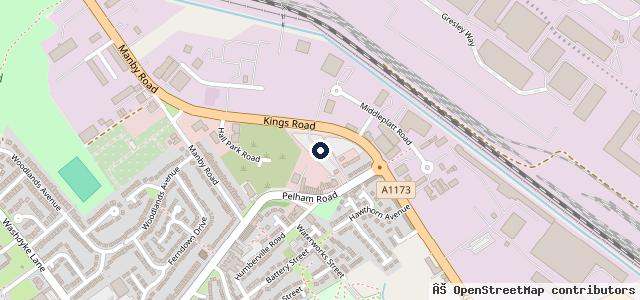 Map showing the location of Immingham Lorry Park
