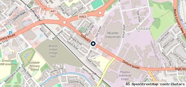 Map showing the location of Imperial Service Station