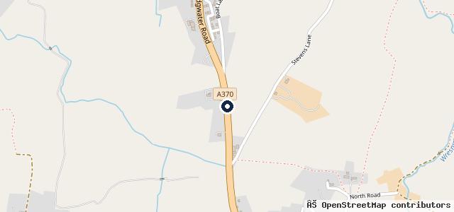 Map showing the location of Jeff Brown's Garage