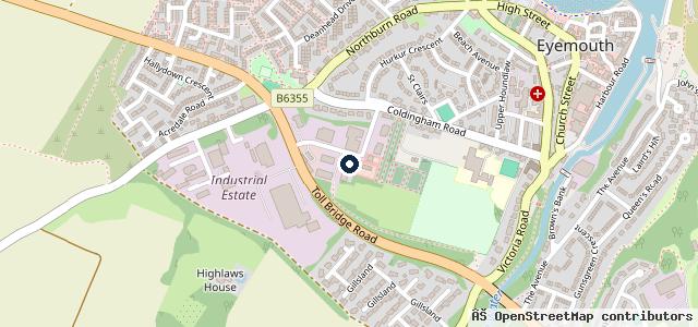 Map showing the location of Eyemouth Autocentre