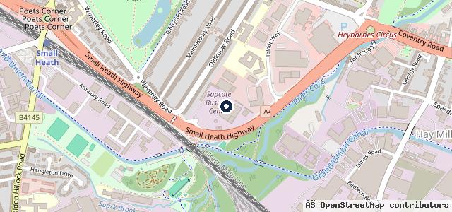 Map showing the location of Sapcote MOT LTD