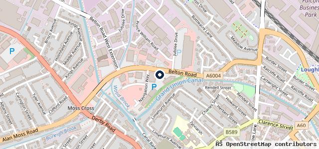 Map showing the location of Vertu Motors Accident Repair Centre Loughborough