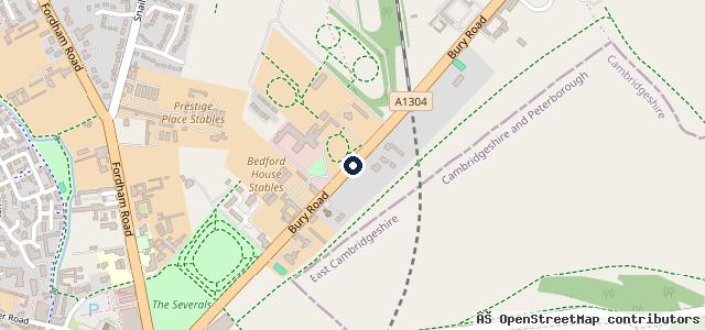 Map showing the location of Kentford Commercials