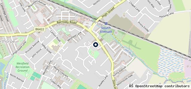 Map showing the location of Ace motors/south kirkby car repairs