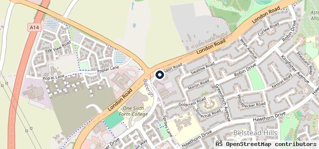 Map showing the location of London Road