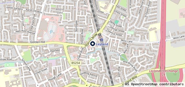 Map showing the location of Golden Hill Garage