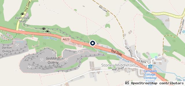 Map showing the location of Lovers Leap Garage