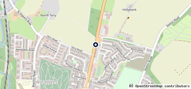 Map showing the location of Park's Arbroath