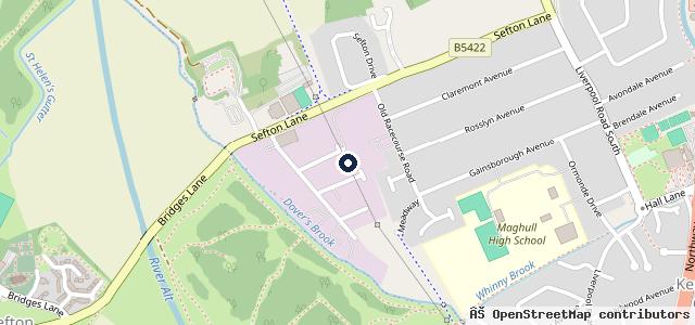 Map showing the location of Maghull Mot & Service Centre