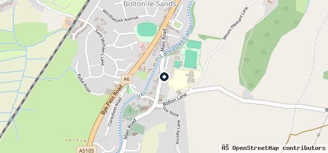 Map showing the location of Main Street Garage