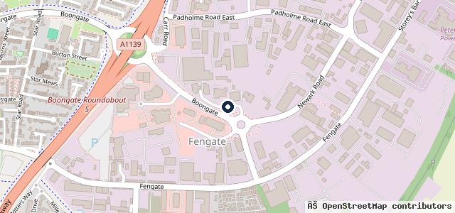 Map showing the location of Marshall Peugeot Peterborough