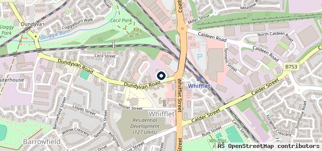 Map showing the location of Coatbridge MOT Centre