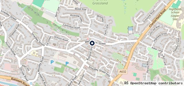 Map showing the location of Matlock Green Garage