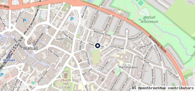 Map showing the location of Mark Auto Services (Walsall) Ltd