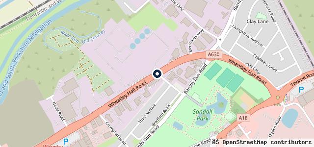 Map showing the location of Mercedes-Benz of Doncaster